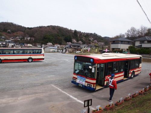 160408　福島県福島市花見山公園の情報　シャトルバス